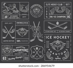 Vector Ice Hockey badges for any use