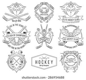 Vector Ice Hockey badges for any use