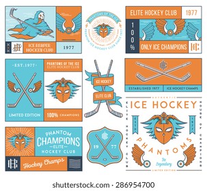 Vector Ice Hockey badges for any use