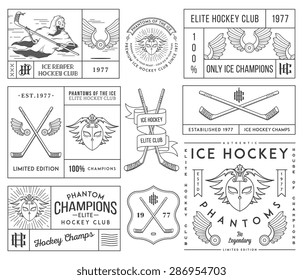 Vector Ice Hockey badges for any use