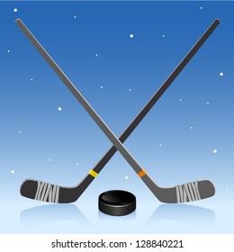 vector ice hockey elements background