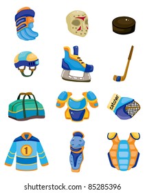 Vector ice hockey icon set