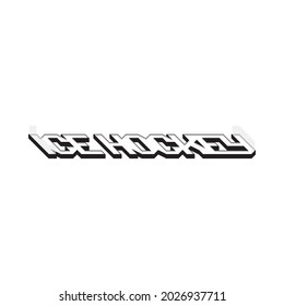 Vector ice hockey logo. Illustration of ice rink and boards with plexiglas. Sport symbol.