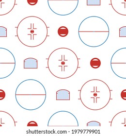 Vector ice hockey pattern with hockey symbols. Sport illustration.