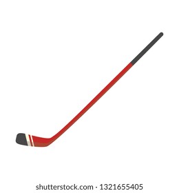 Icono de palo de hockey sobre hielo vectorial. Equipo deportivo profesional para actividades al aire libre. Herramienta de madera para campeonatos y logos de club. Ilustración aislada