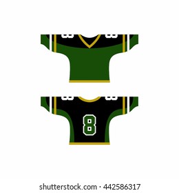 Vector ice hockey uniform template