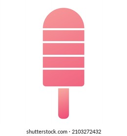 Diseño del icono de gradiente de glifo de hielo vectorial Lolly
