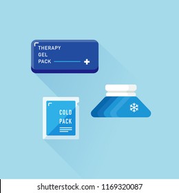 Vector Ice Pack Or Hot Pack / Pain Management Concept / Flat, Isolated, Sign And Icon Template