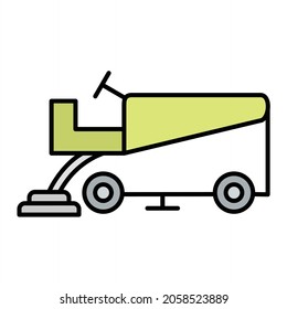 Vector Ice resurfacer Filled Outline Icon Design
