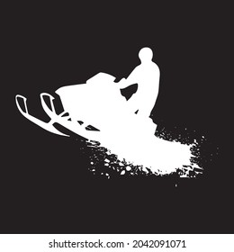 vector ice road vehicle, white background 