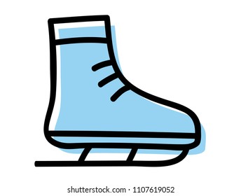 Vector of ice skate icon. Doodle. Simple illustration. Vector illustration. EPS 10.