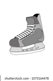 vector ice skate for man hockey player separated on white background