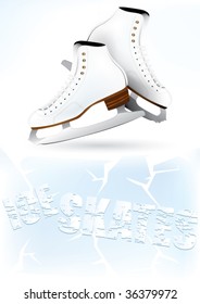 Vector ice skates background design