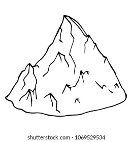 Vector of an iceberg. Glacier. Melting iceberg. Concept of global warming.