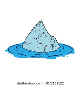 Vector of an iceberg. Hand drawn iceberg.