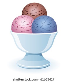 vector icecream in a bowl