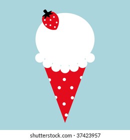 vector icecream of christmas card