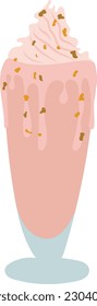 vector of the ice-cream glass