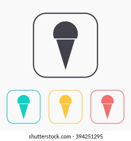 Vector ice-cream icon. Eps10 