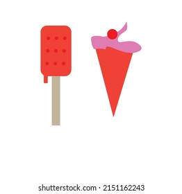 Logo de helados vectores o arte de clip plano