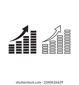 Vector icoInfographic, icono de gráfico, ilustración de vector de stock 
n diagrama de crecimiento
icono de nivel, ilustración vectorial de stock diseño plano
icono trazo editable, signo, símbolo botón de línea de contorno aislado en blanco