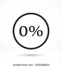 Vector icon 0 percent