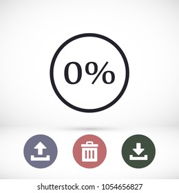 Vector icon 0 percent