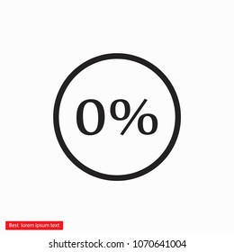 Vector icon 0 percent