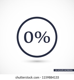 Vector icon 0 percent