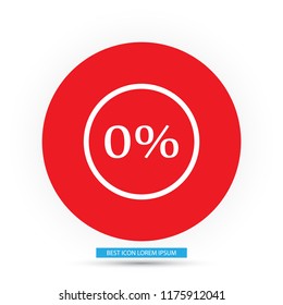 Vector icon 0 percent