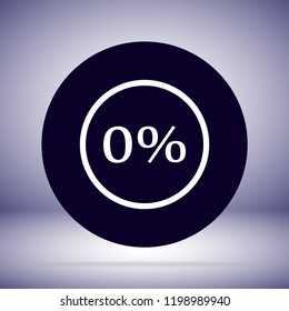 Vector icon 0 percent