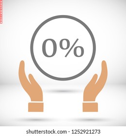 Vector icon 0 percent