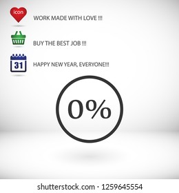 Vector icon 0 percent