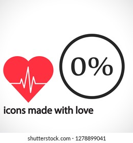 Vector icon 0 percent