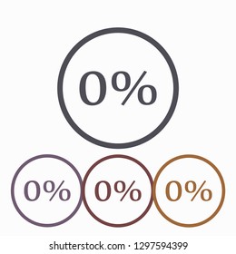 Vector icon 0 percent
