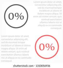 Vector icon 0 percent