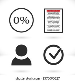Vector icon 0 percent