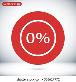 Vector icon 0 percent