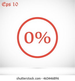 Vector icon 0 percent
