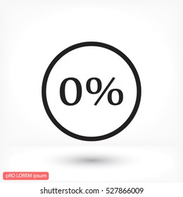 Vector icon 0 percent