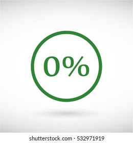Vector icon 0 percent