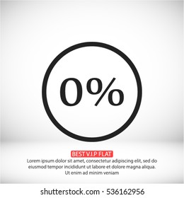 Vector icon 0 percent