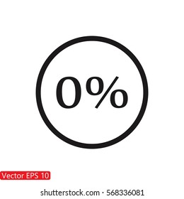 Vector icon 0 percent