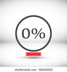 Vector icon 0 percent