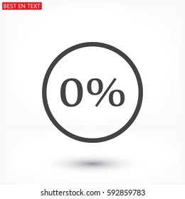 Vector icon 0 percent