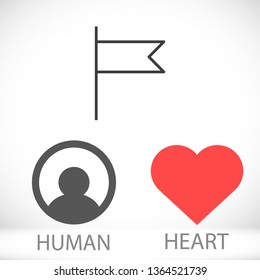 Vector icon флаг 10 EPS