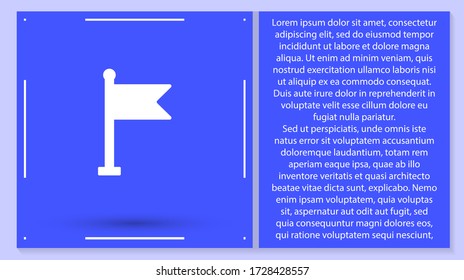 Vector icon флаг 10 EPS . Lorem Ipsum Illustration design