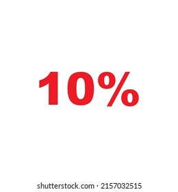 vector icon 10%,symbol design template.
