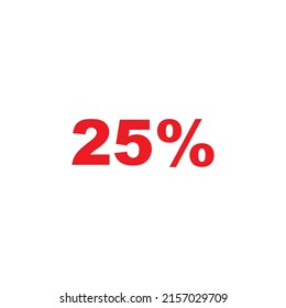 vector icon 25%,symbol design template.