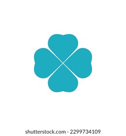 Vector icon 4 corners luck symbol good deeds logo